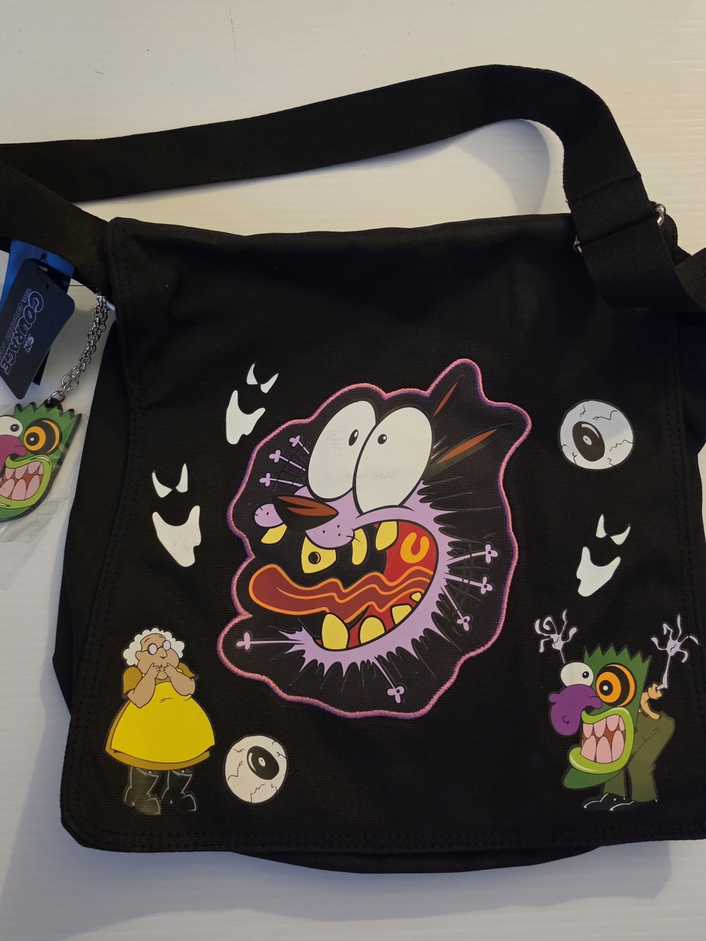 Courage the Cowardly Dog Canvas Messenger Bag. New with Tags